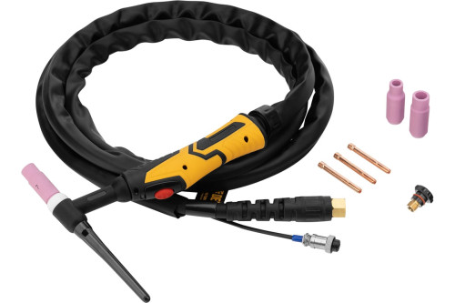 Горелка сварочная TIG WP26, разъем 2 пина, 3 метра Denzel / 93644